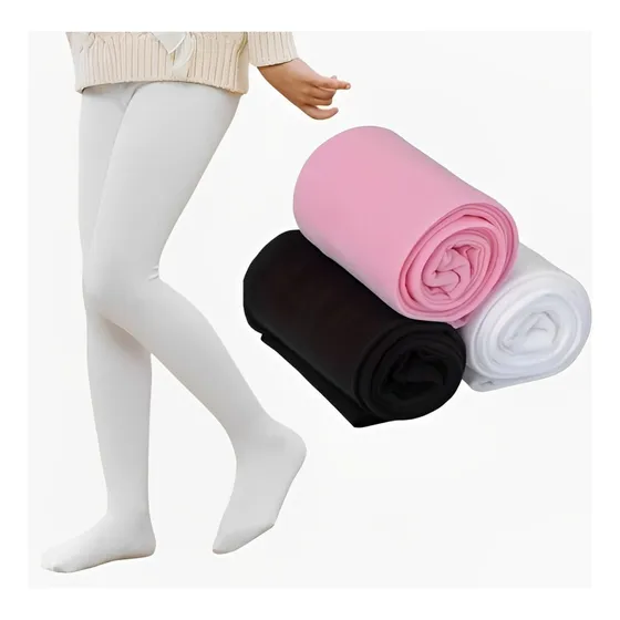 Meia Calça Infantil Lisa Menina Fio 40 Juvenil Inverno