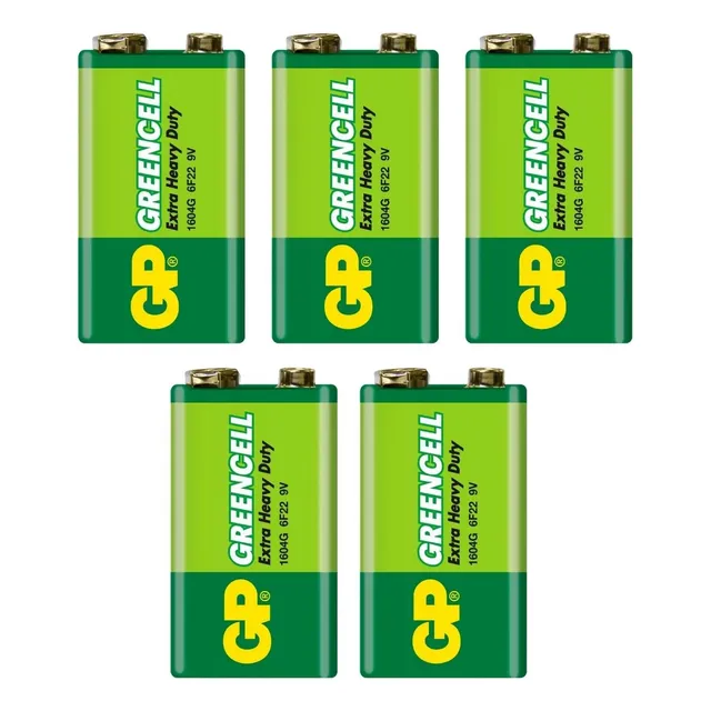 Bateria 9v Gp Cuadrada Greencell 300 Mah X5 Original
