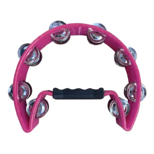 Mxt 54.4.3 pandeiro pandeirola meia lua cajon percussão cor rosa