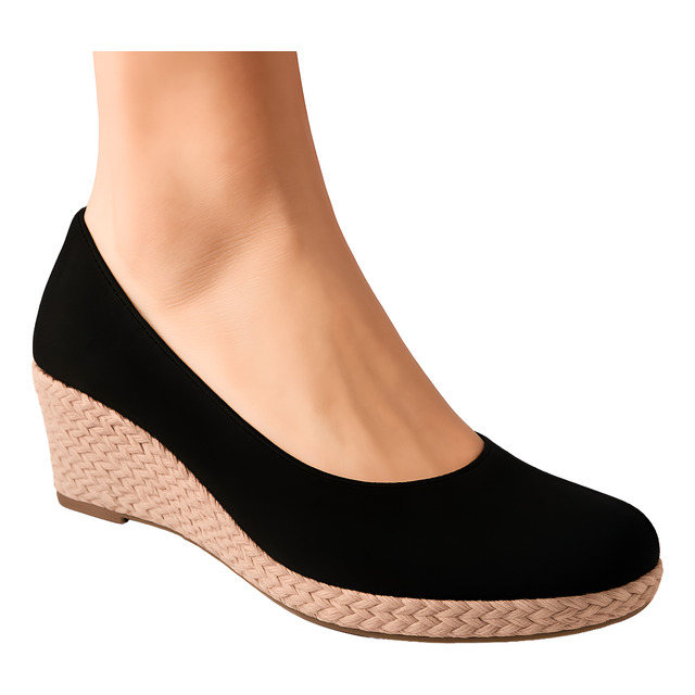 Sandália Sapato Feminino Espadrile Scarpin Salto Casual Sandália Sapato Feminino Espadrile Scarpin Salto Casual