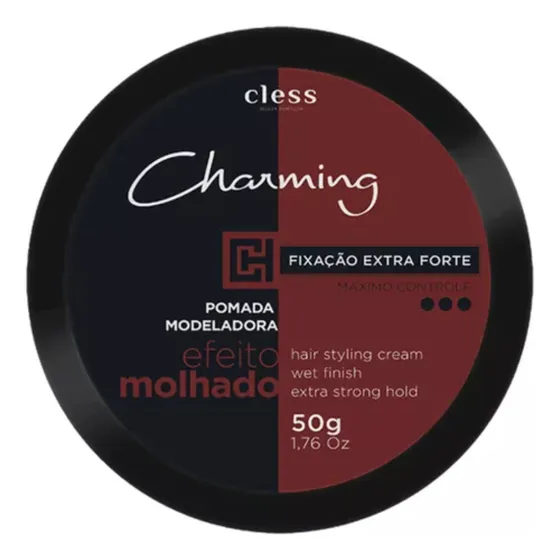 Pomada Modeladora Cless Charming Men Extra Forte Molhado 50g