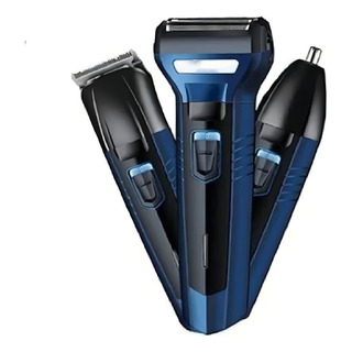 Maquina De Afeitar 3 En 1 Para Hombre Recargables Color Azul Maquina De Afeitar 3 En 1 Para Hombre Recargables Color Azul