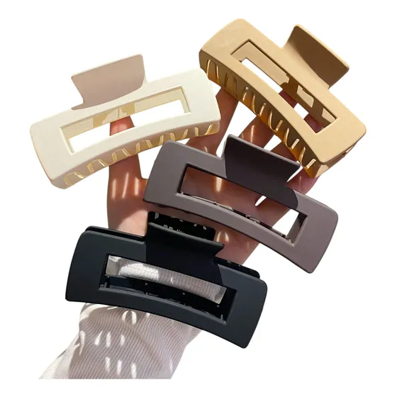 Set 4 Ganchos Pinzas Peinetas Rectangular Para El Cabello