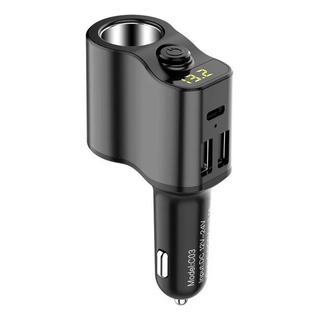Q Adaptador De Carga Para Automóvil Con 3 Puertos Usb Q Adaptador De Carga Para Automóvil Con 3 Puertos Usb
