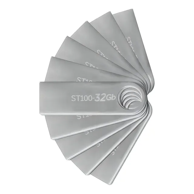 Kit De 50 Memorias Usb 32gb Stylos Tech St100 2.0 Plateado