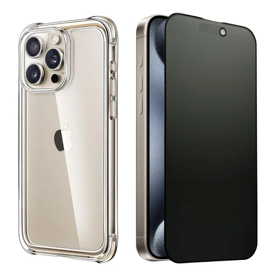 Capa Capinha + Película Fosca Anti Spy P/ iPhone 7 Ao 15 Max