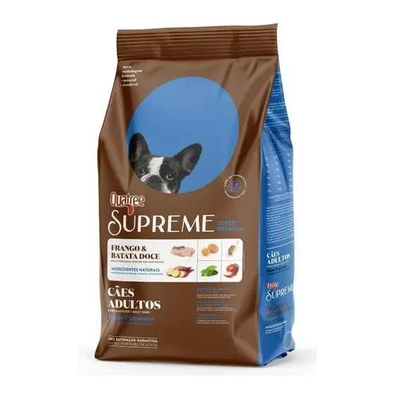 Quatree Supreme Adulto Raças Pequenas 3kg Ração Superpremium