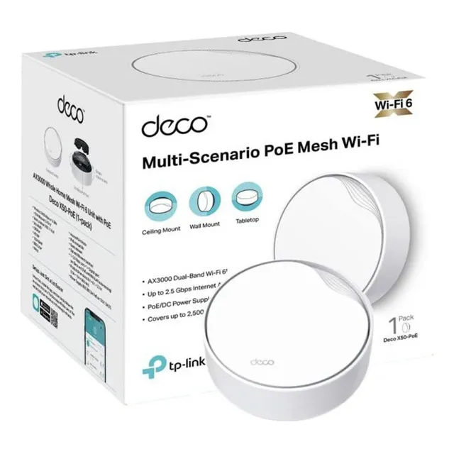 Sistema Wifi Mesh Tp-link Deco X50 Wifi 6 Poe Ax3000 Kit 1