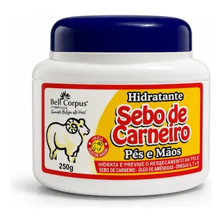 Hidratante Sebo De Carneiro Bell Corpus Pés Mãos 250g Floral