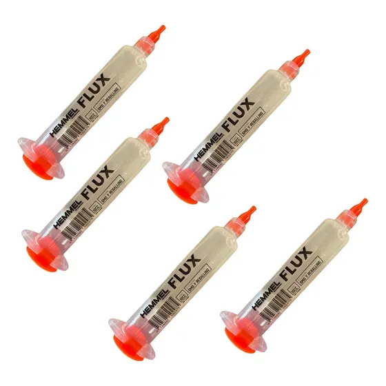 5 X Flux Hemmel Para Soldar 10cc Sin Halogenos Smd Reballing