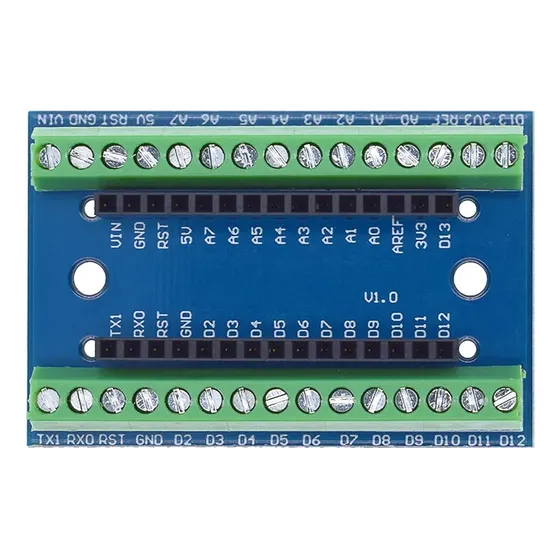 Base Expansora Arduino Nano V3 Io Shield Bornera Extensión