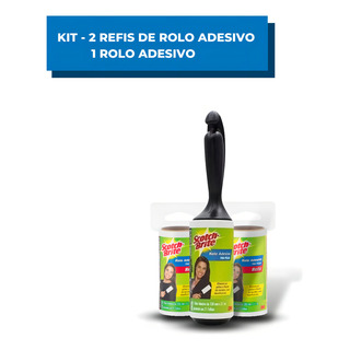 Rolo Adesivo Tira Pelo Scotch-brite 3m Roupa Sofa + 2 Refis Rolo Adesivo Tira Pelo Scotch-brite 3m Roupa Sofa + 2 Refis