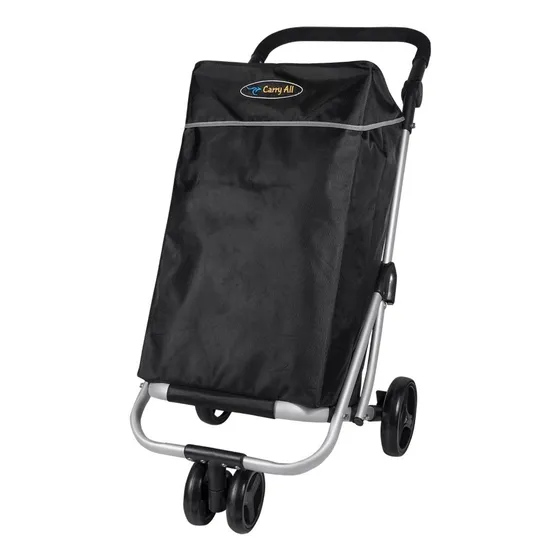 Carrito Compras Plegable Premium Supermercado Feria Cooler Color Negro