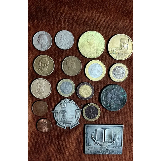 Medallas Y Monedas Antiguas De Colección Lote Numismática