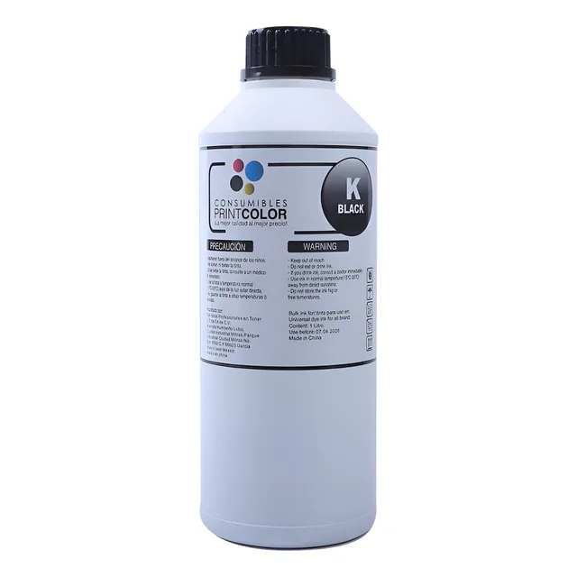 Litro Compatible Tinta Epson T644 L110 L120 L200 L210 L220 L300 L310 L350 L355 L365 L375 L380 L395 L455 L475 L555 L800 CONSUMIBLES PRINTCOLOR Tinta COLOR NEGRO
