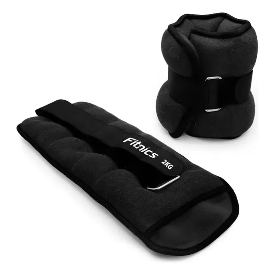 Pesas De Tobillo Muñeca Tobillera Set 2 De 2kg C/u Total 4kg Fitnics