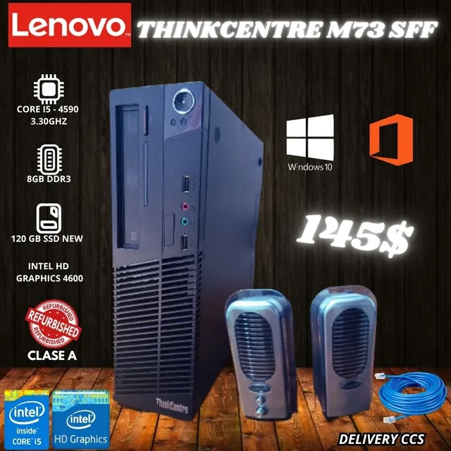 Cpu Lenovo Intel I5 De 4ta Gen 8gbram 120gbssd+cornetas