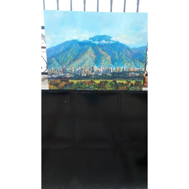 Cuadro Al Óleo Del Cerro El Avila, 100cms X 75 Cms