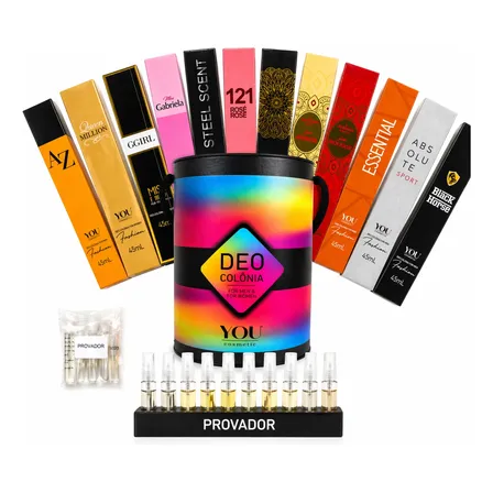 Kit 12 Perfumes Contratipos+provador+ 3 Novas Cheiro Árabes