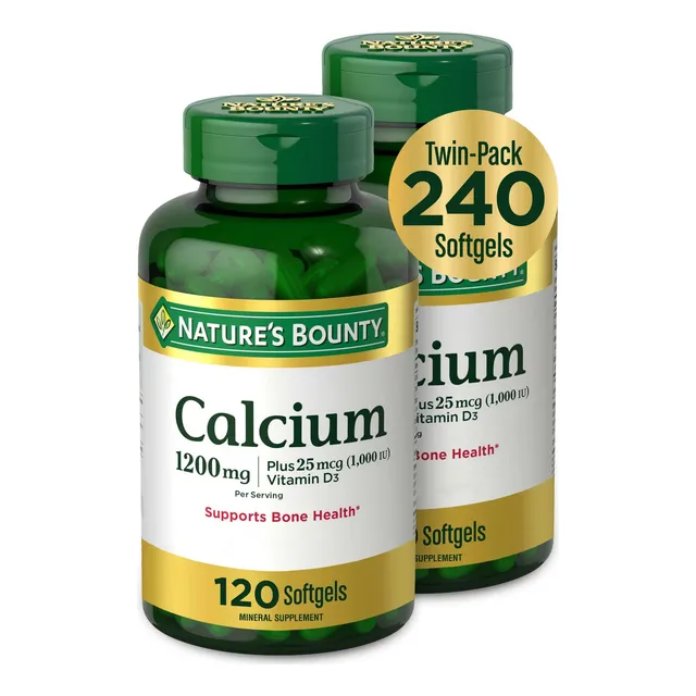 Suplemento Nature's Bounty Calcium + Vitamina D3 1000 Ui