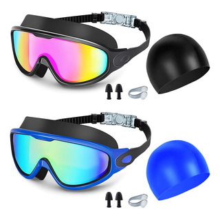 2pz Kit De Goggles Natación Protección Uv Antivaho Sin Fugas 2pz Kit De Goggles Natación Protección Uv Antivaho Sin Fugas