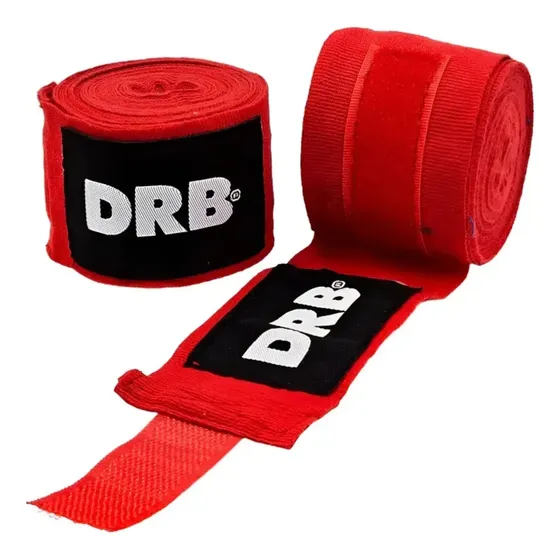 Venda Deportiva Drb Venda De Box Color Rojo Con Diseño Liso 6cmx4.5m 2 Unidades