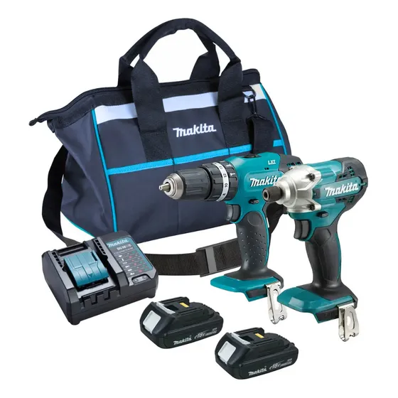 Kit Parafusadeira 18v E Chave Impacto A Bateria 18v Makita