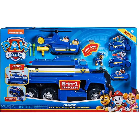 Paw Patrol | Camion De Chase 5-en-1 Luces | Patrulla Canina