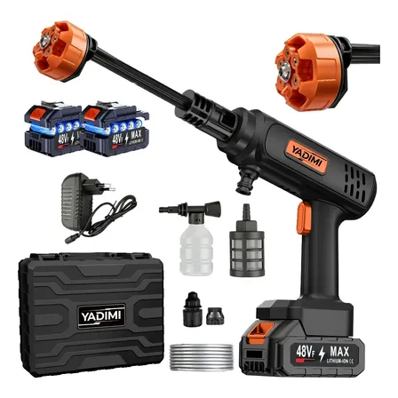 Lavadora Portátil Lava Jato Carro Alta Pressão 2 Bateria 48v Preto 127/220v
