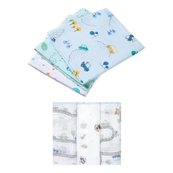 Kit 3 Cueiro Flanelado + 3 Fraldas Babetes Pano De Boca Bebê