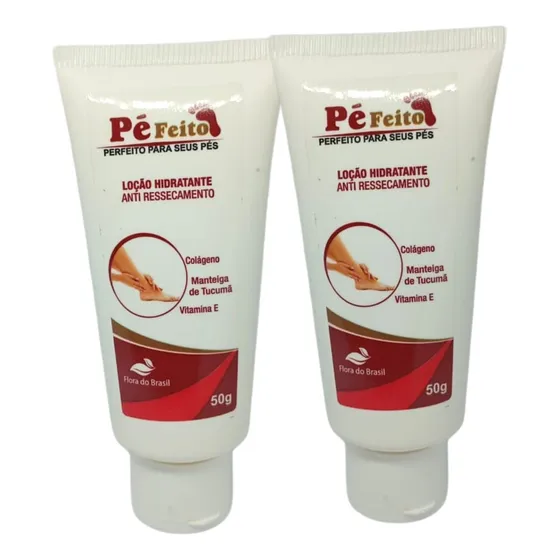 Kit 2 Creme Pé Rachado Tratamento Ressecamento Pés Rachados