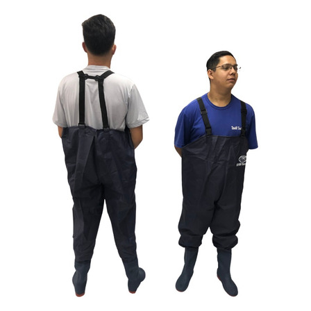 Jardineira Macacão Pescador Com Bota Acoplada Impermeável Jardineira Macacão Pescador Com Bota Acoplada Impermeável