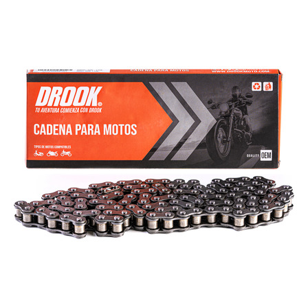Cadena Transmision 428 110 Drook Basic Negra Cadena Transmision 428 110 Drook Basic Negra