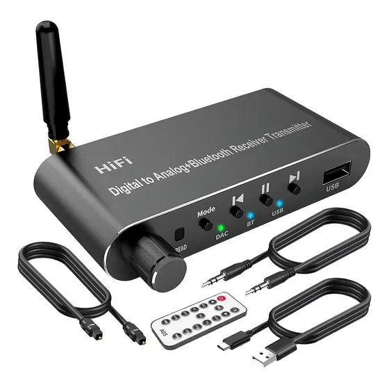 Receptor Y Transmisor Bluetooth 5.1 Hifi Audio Estéreo