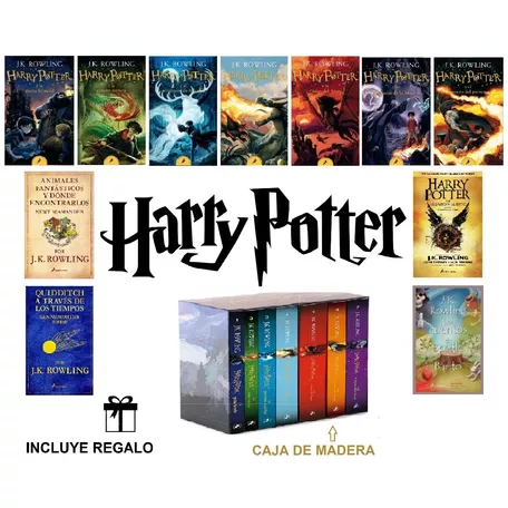 11 Libros Saga Harry Potter -j K Rowling Caja Especialmadera