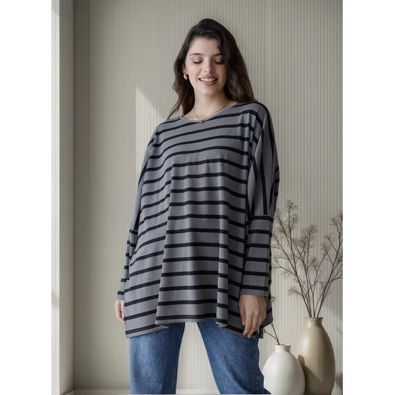 Remera Darlon Rayado Morley Remeron Manga Larga Talle Grande