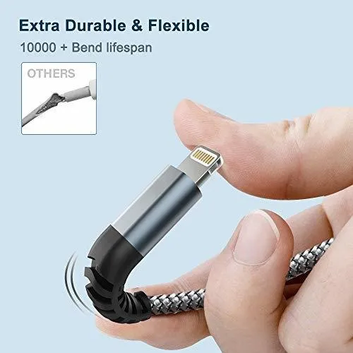 3 Cable Resistente Ft Rapida Trenzado Certificado Usb Largo