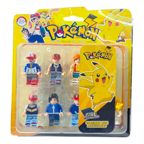 Set 6 Minifiguras Pokemon Go Bloques Construccion Armables