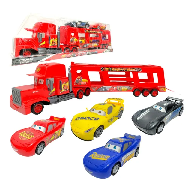 Carro Plataforma Mack Cars Rayo Mcqueen Y Sus Amigos