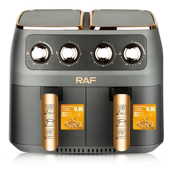 Freidora De Aire Sin Aceite 2 Canastos De 6.0 Litros  2800w 