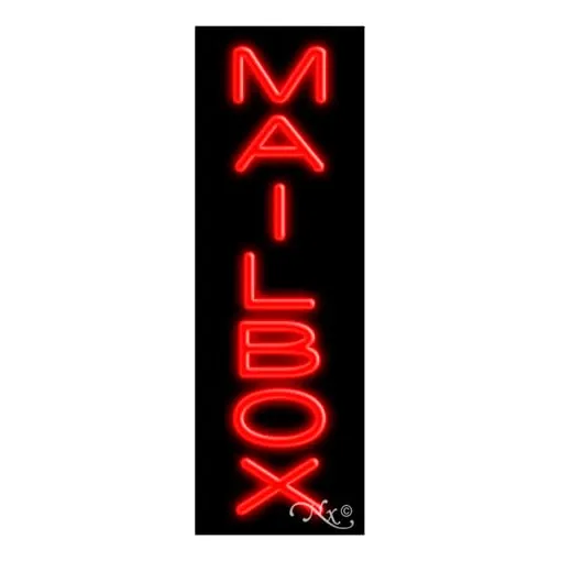Letrero Neon Vidrio Para Buzon Correo 8  Largo X 24  Alto