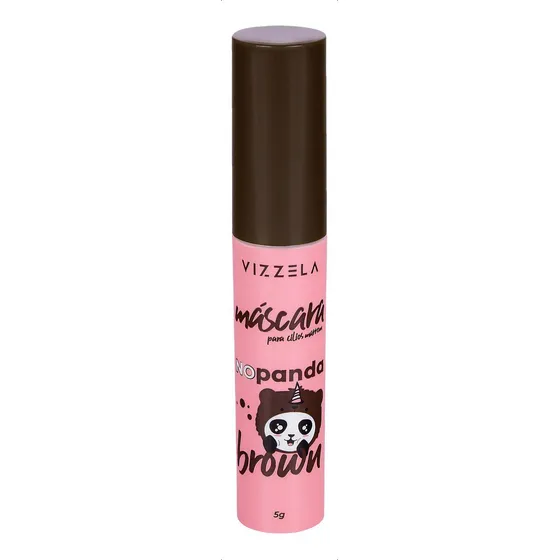 Rímel Máscara Cílios No Panda Brown Vizzela Marrom Vegana 5g Cor Marrom