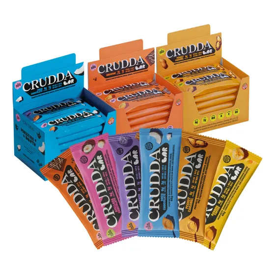 3 Cajas X 30 Barras Crudda Sabores Variados