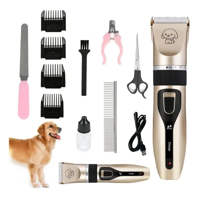 Kit Cortadora De Pelo Para Mascotas Inalámbrico 