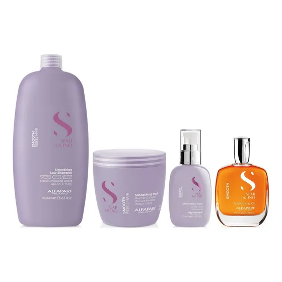 Shampoo Anti Frizz Sin Sal Lt + Mascarilla Alfaparf Smooth