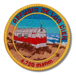 Parche Bordado Refugio De Los Cien -adherible -montaña Izta Parche Bordado Refugio De Los Cien -adherible -montaña Izta