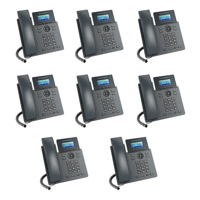 Paquete Grandstream 8 Teléfonos Ip Grp2601 Hd 2 Cuentas Sip