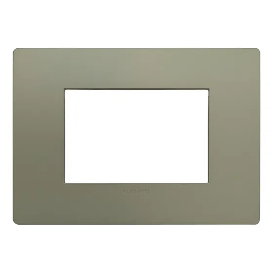 Placa 3 Puestos Sinthesi S33 Beige Mate C/soporte