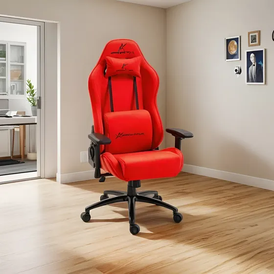 Silla Gamer Dragster GT500 Pro Rojo Alcantara Ergonomía Reclinable