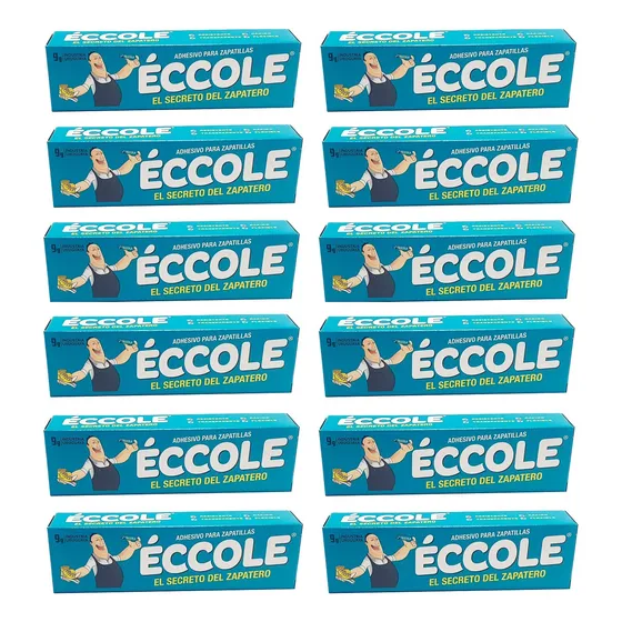 Adhesivo Pegamento Eccole Zapatero 9 Gr X 12 Cajas